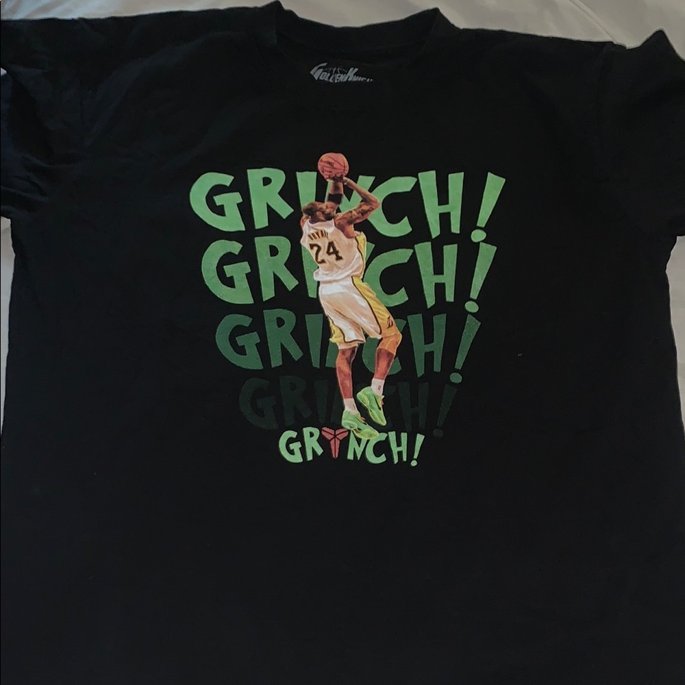KOBE Black Graphic T-Shirt with Grinch Design ‼️